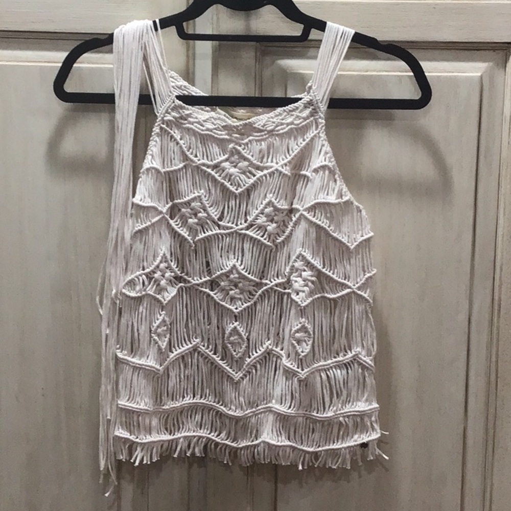 Ralph Lauren Denim & Supply Boho Crochet Tank Top PTP 18”